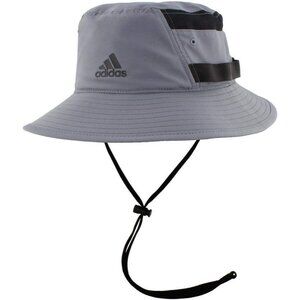 ⚡Adidas Men Grey/Black/3 100% Polyester Victory Outdoor Sun Athletic Bucket Hat